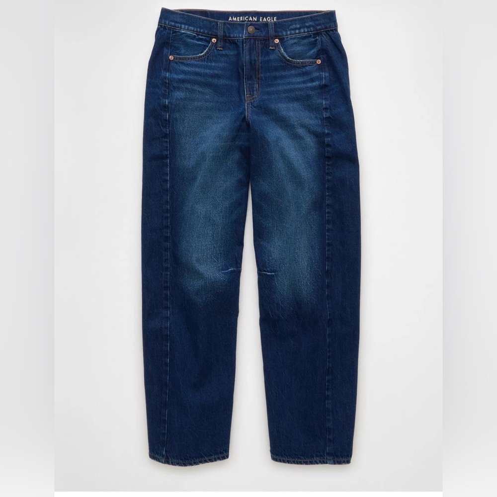 NWOT American Eagle Women’s Dreamy Drape Strigid Barrel Jean